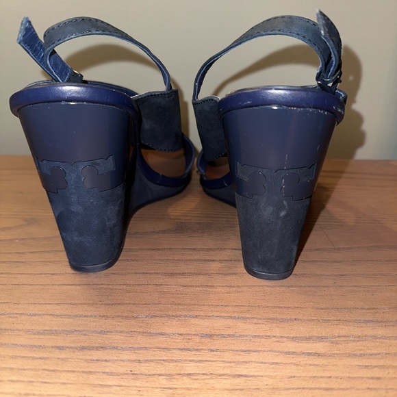 Criss Cross Tory Burch Gabrielle Wedge Sandals - Picture 6 of 10